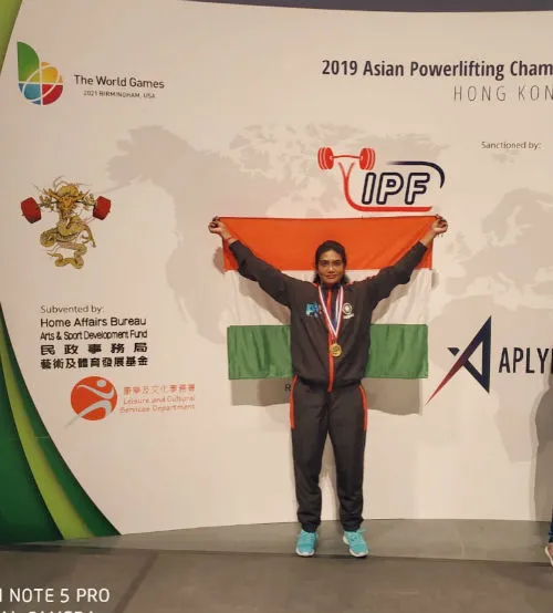 Arathi Arun won gold medal in Asian Power-lifting Championship 2019 in Hong Kong