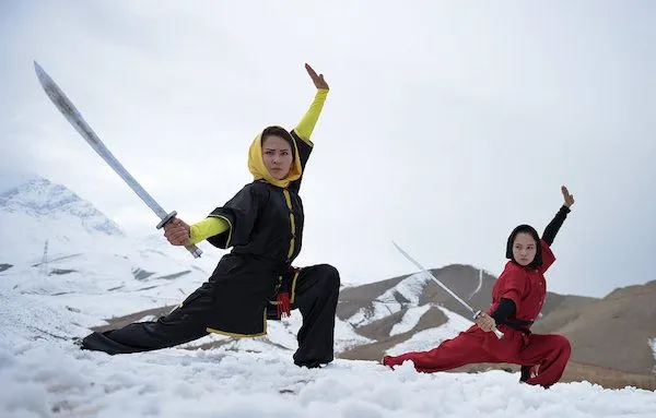 Afghan Girls learn Kung Fu