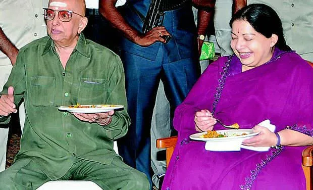 Jayalalitha with Thuglak editor Cho Ramaswamy Picture By: Deccan Chronicle 