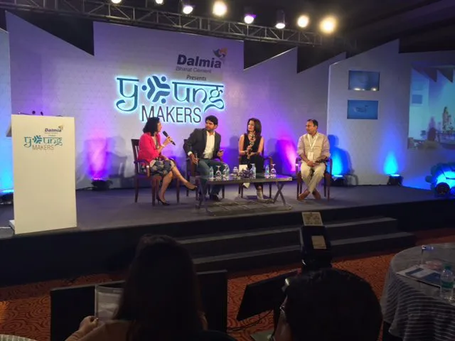 Shaili Chopra moderates a panel discussion with Anant Goenka, Ritu Beri and Puneet Dalmia