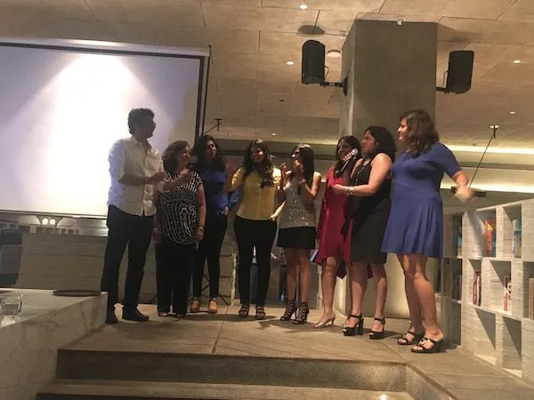 Apurv Nagpal with the women writers from Mumbai and Pune at the book launch event here in Mumbai. 