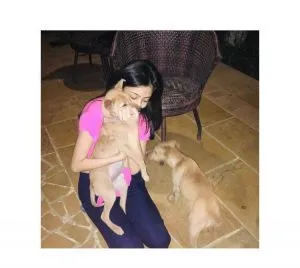 At home playing with her pups. Pic credit - Chandani Grover