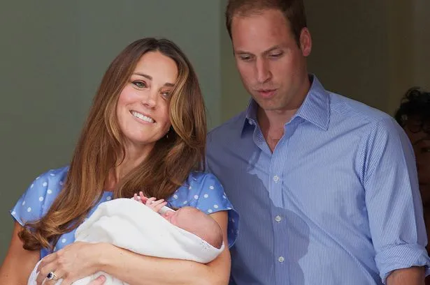 The Duke and the Duchess after the birth of their first child Picture By: Mirror.co.uk