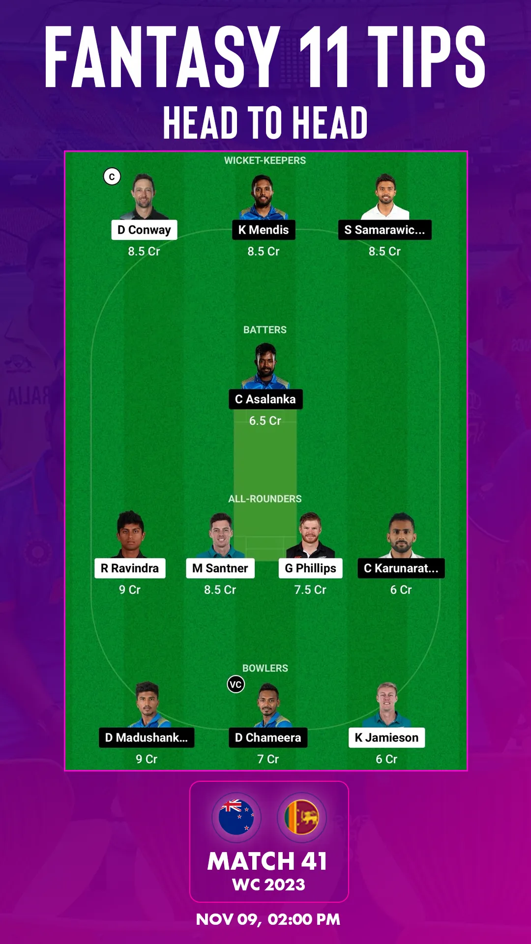 New Zealand vs Sri Lanka 