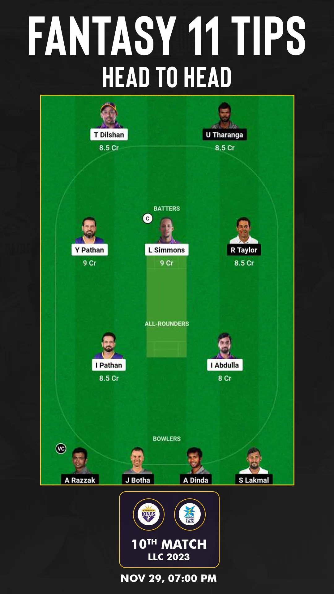 BHK vs SSS Head To Head