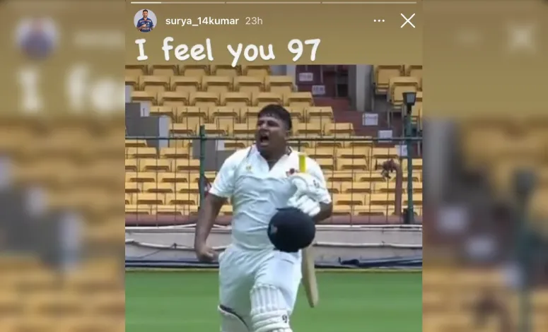 Suryakumar Yadav Instagram Story