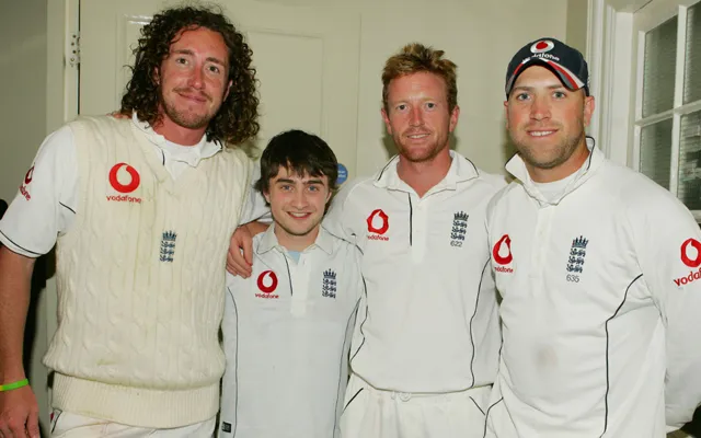 Daniel Radcliffe with England Cricket Team