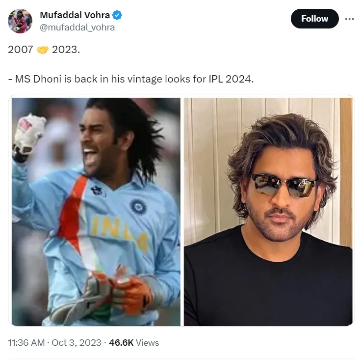 MS Dhoni is back in his vintage looks for IPL 2024