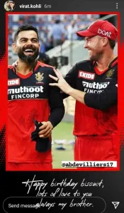 Virat Kohli’s Instagram story. (Photo source: Instagram/Virat Kohli)