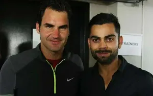 Virat Kohli and Roger Federer: (Image Source: Twitter)