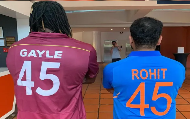 Gayle with Rohit