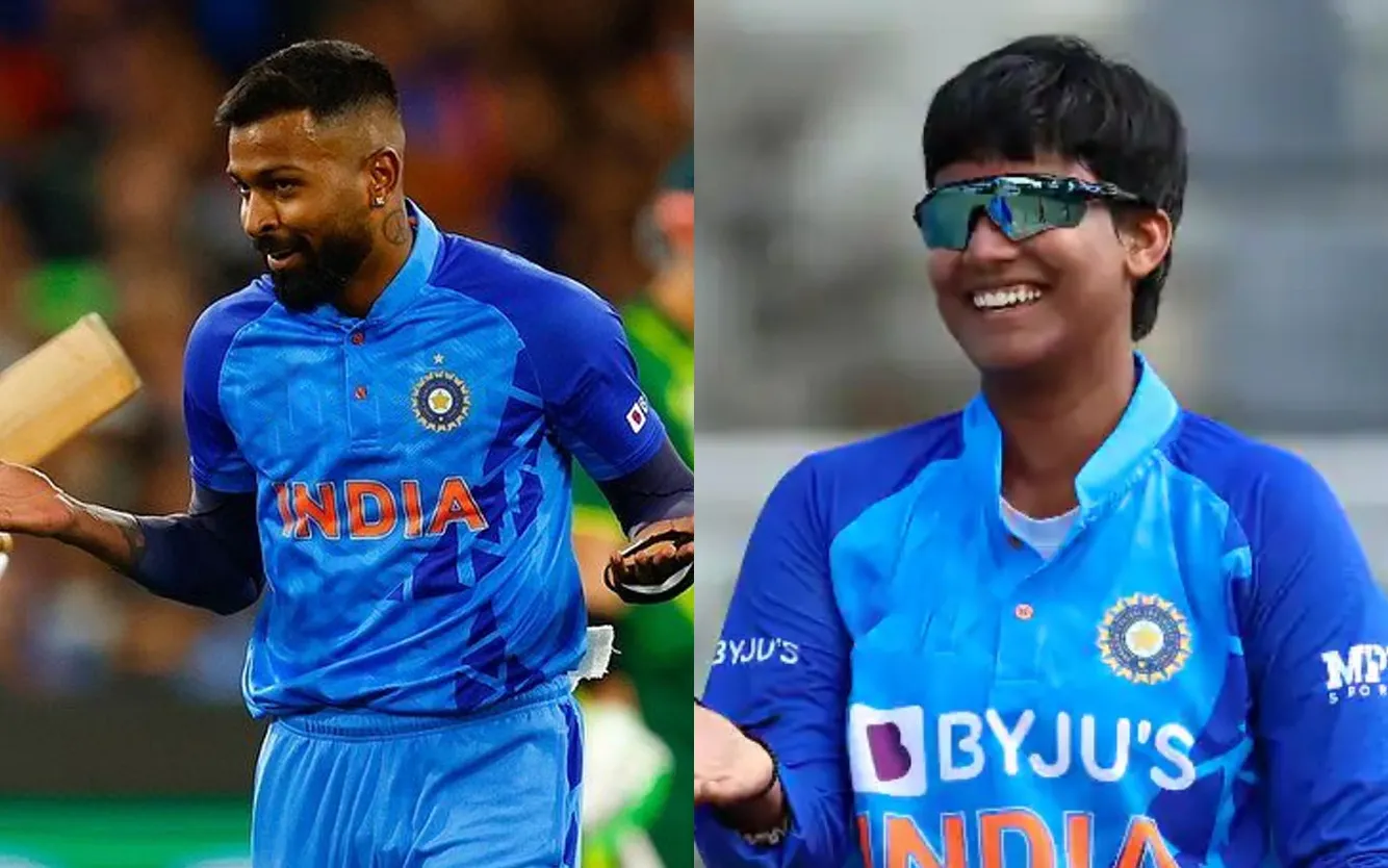 Hardik Pandya (left) and Deepti Sharma (right)