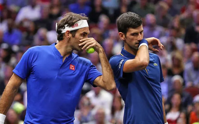 Novak Djokovic and Roger Federer