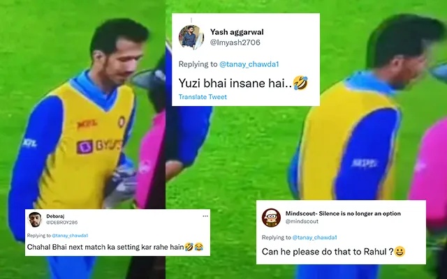 Yuzvendra Chahal's cheeky antics with on-field umpires