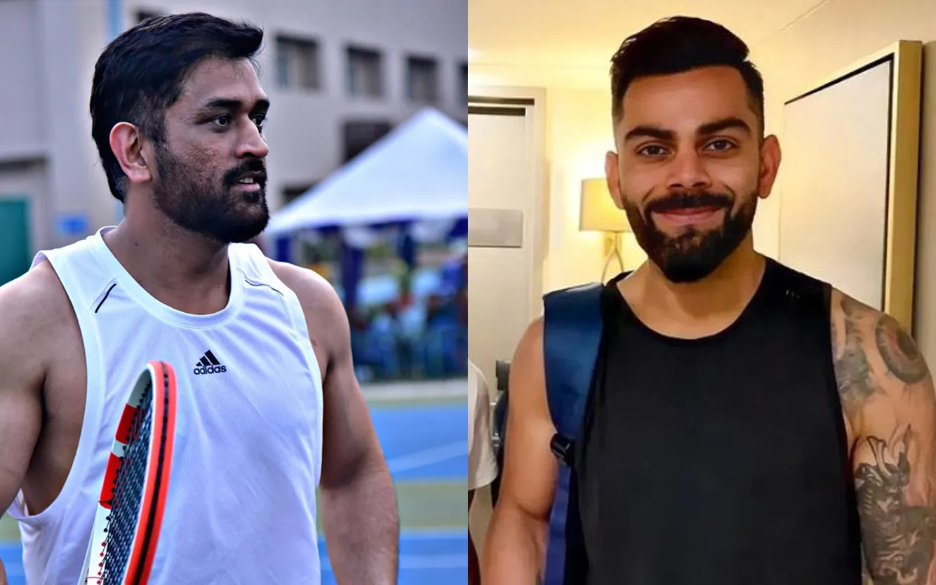 MS Dhoni (left) and Virat Kohli (right)