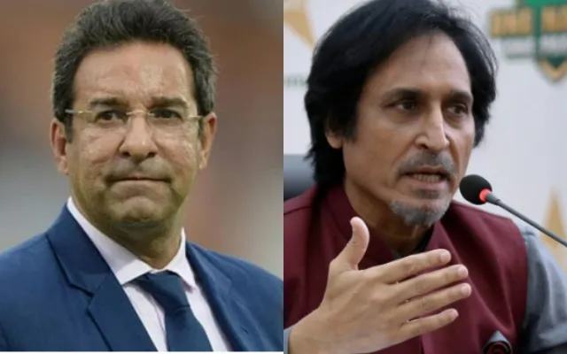 Wasim Akram (left) and Ramiz Raja (right)