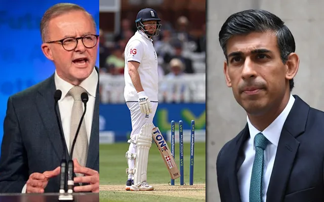 Anthony Albanese, Jonny Bairstow and Rishi Sunak