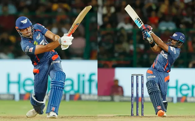 Marcus Stoinis (left) and Nicholas Pooran (right)