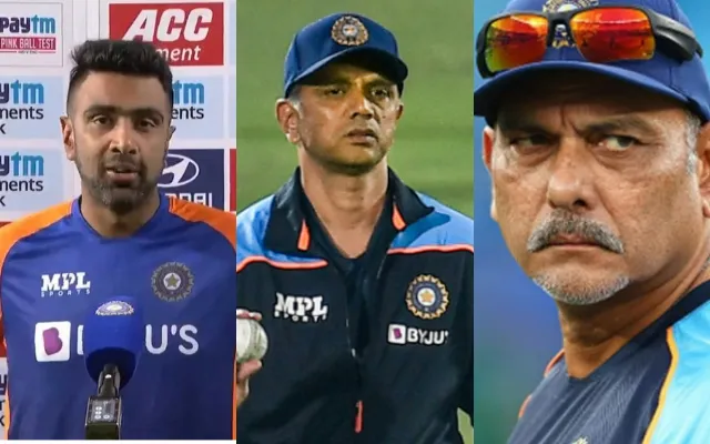 Ravichandran Ashwin, Rahul Dravid and Ravi Shastri