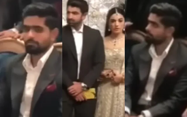 Watch: 'Stylish' Babar Azam arrives at umpire Aleem Dar's son's wedding, clicks pictures with fans