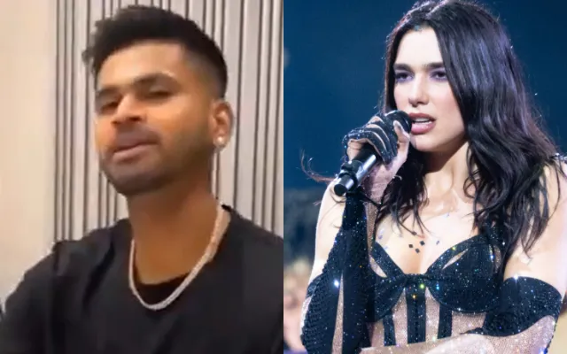 Shreyas Iyer and Dua Lipa