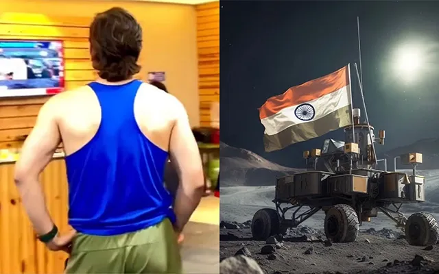 MS Dhoni (left) and Chandrayaan 3 (right)