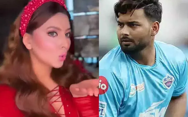 Urvashi Rautela (left) and Rishabh Pant (right).