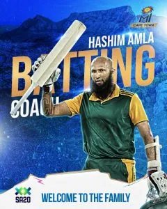 MI Cape Town Batting Coach - Hashim Amla
