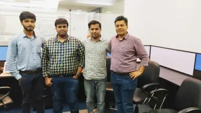Right to Left- Atul Kumar( Founder & CEO) , Sumit Rai(Co-Founder and CTO), Vikas Dosala (Co-Founder & COO), Aashish Krishnatre (Co-Founder and Head, Sales)