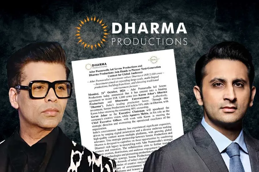 Adar Poonawalla buys stakes in Dharma Productions