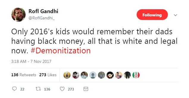 Demonetization anniversary