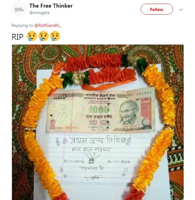 Demonetization anniversary