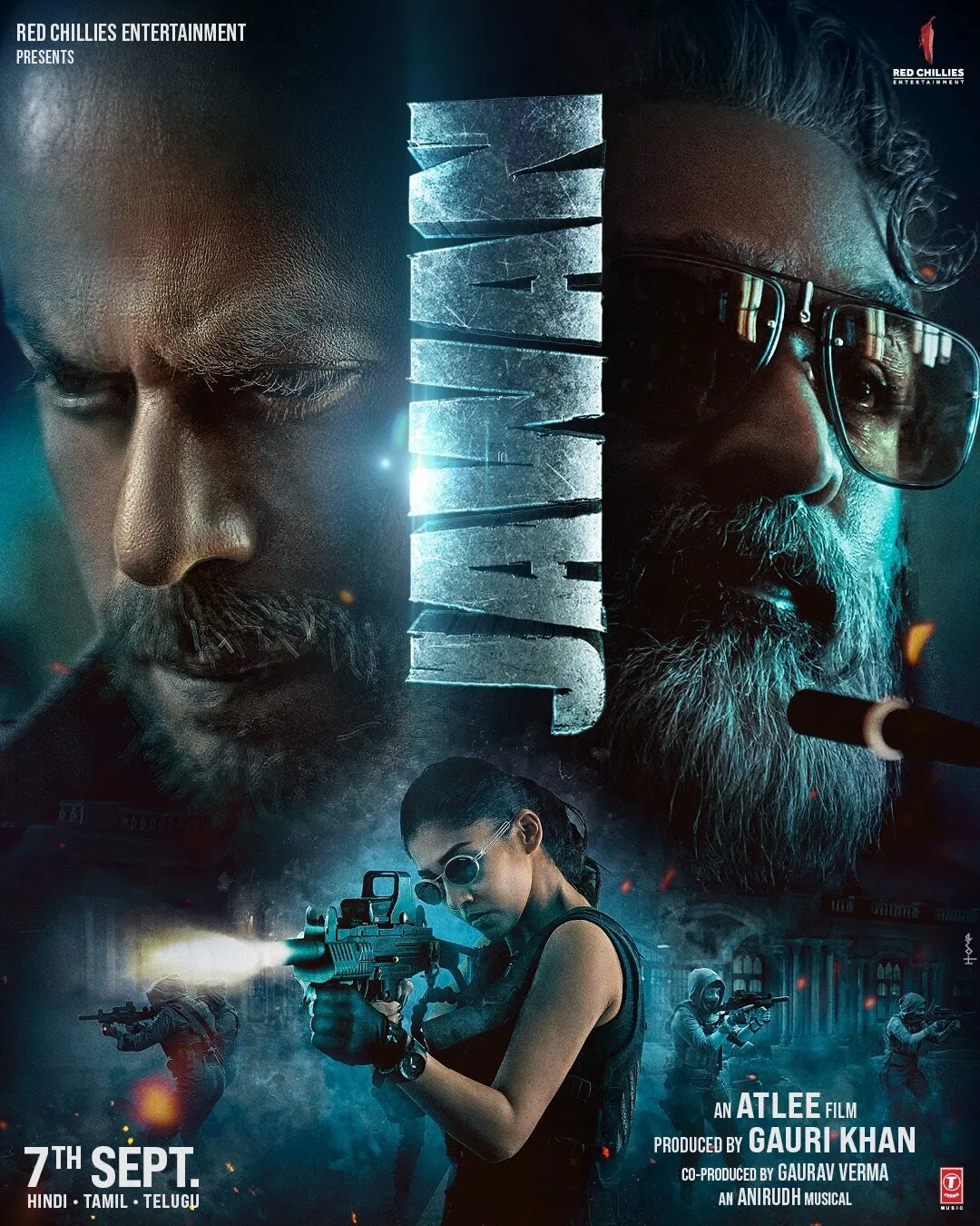 New 'Jawan' poster featuring SRK, Nayanthara, Vijay Sethupathi is swag  redefined - India Today
