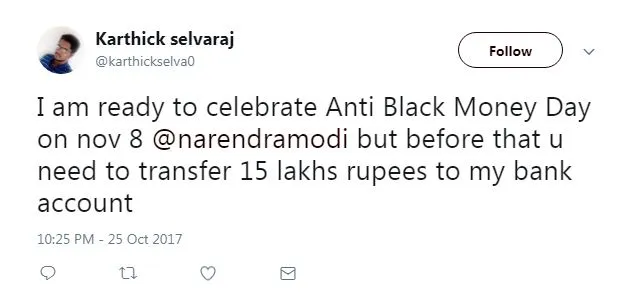 Anti Black Money Day