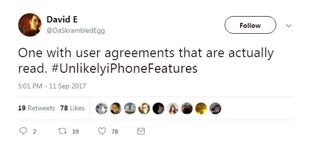 Unlikely iPhone Features