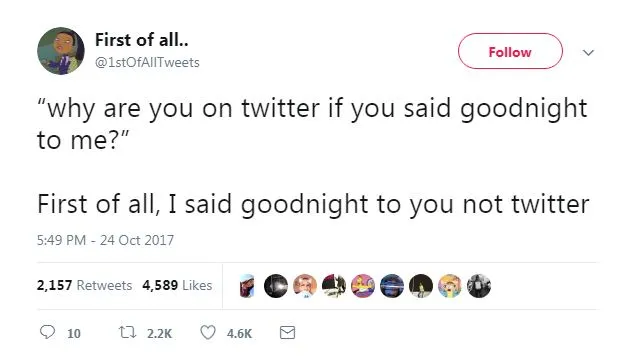 First Of All