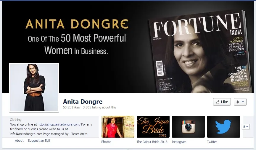 Anita Dongre Facebook