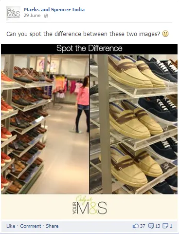 Facebook Post Marks and Spencer