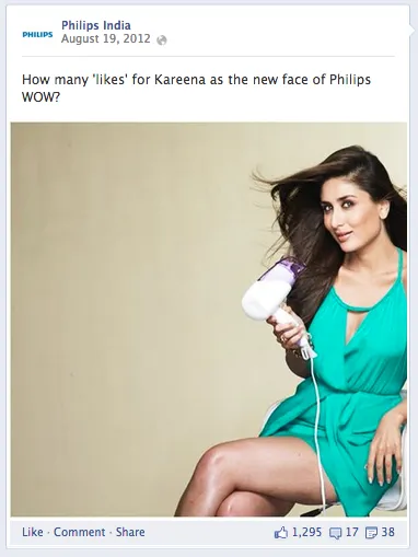 Philips India Kareena Facebook Post