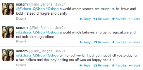 Sahara Q Shop  twitter tweet 