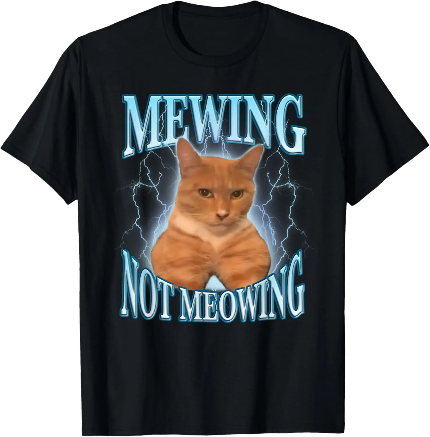 Funny Meowing Cat T-Shirt with Cat Meme Print India | Ubuy