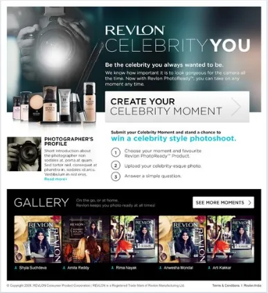 Revlon India CelebrityYou campaign facebook app