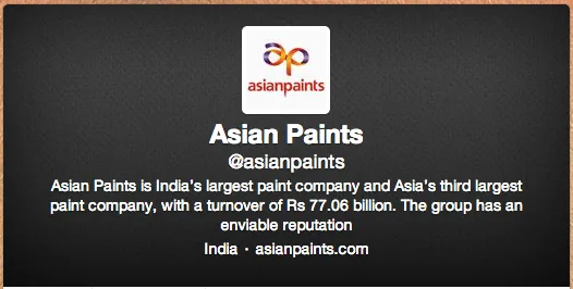 Asian Paints Twitter Profile