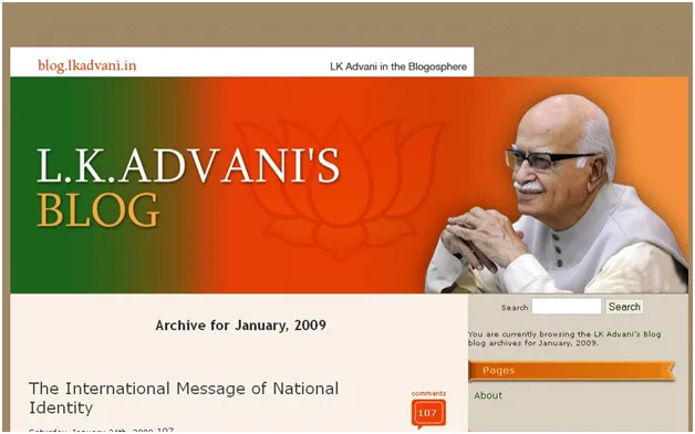 LK Advani Blog