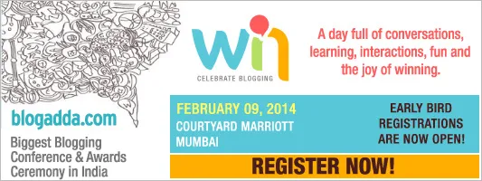Write. Inspire. Network! The BIGGEST blogging conference in India. Register now @ http://win.blogadda.com/register  