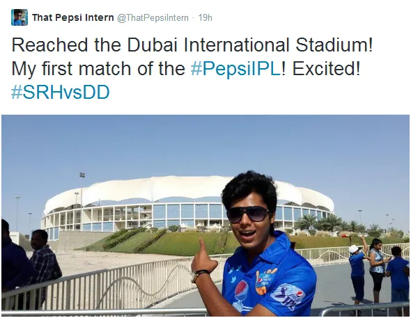 that pepsi intern dubai