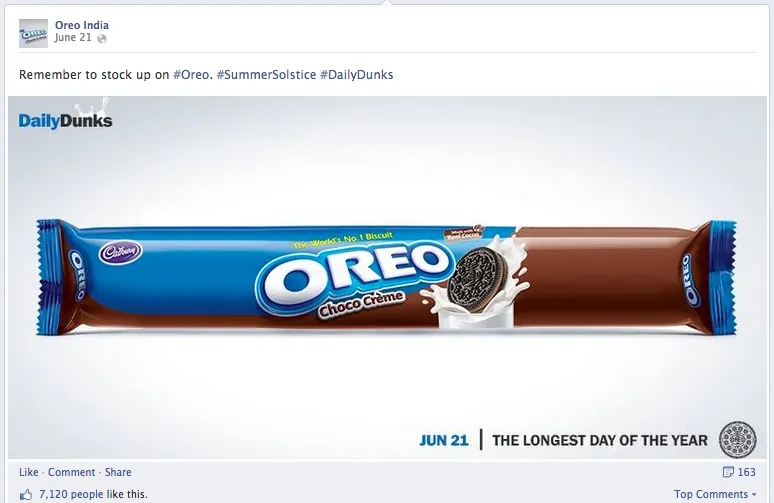 Oreo India Facebook Post Longest Day