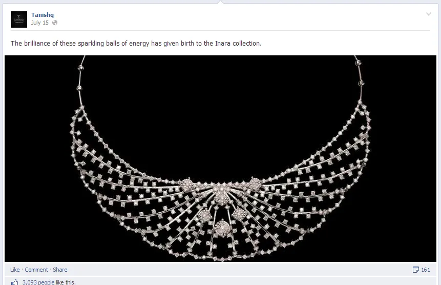 Facebook post Tanishq