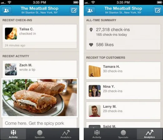 foursquare for businesses