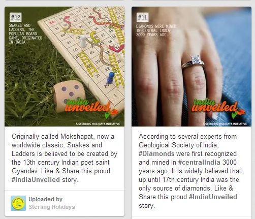 Pinterest pins Sterling Holidays India Unveiled